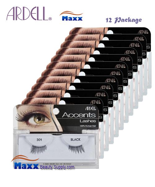 12 Package - Ardell Fashion Lashes Eye Lashes 301 - Black